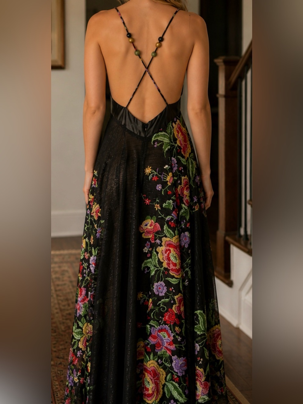 🌸 Tricia Fix Boho Bloom Maxi Gown – Preloved Charm, 🌸 Size Large - Picture 16 of 16